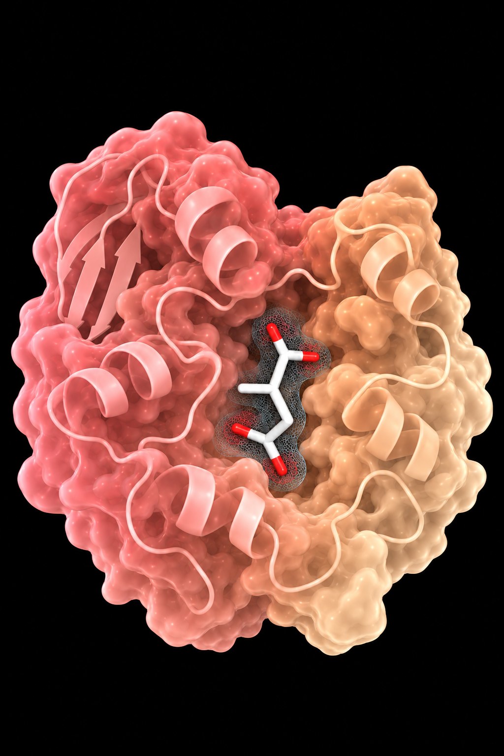 3D structure of itaconate in a sensor binding pocket
